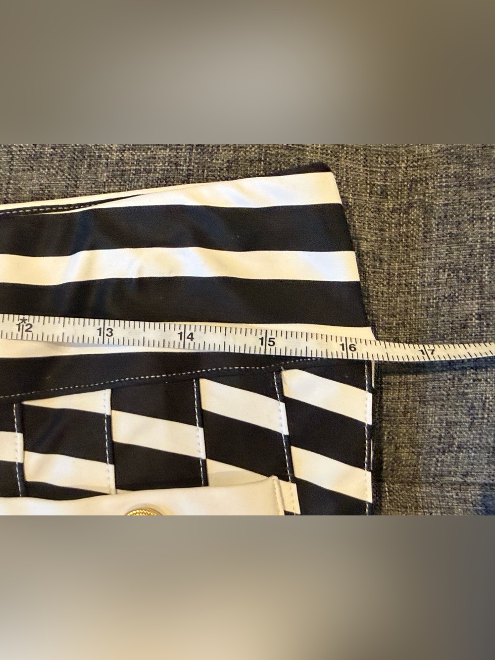 Smith & Quinn Black and White Striped Pleated Mini Skirt with shorts - Picture 4 of 7